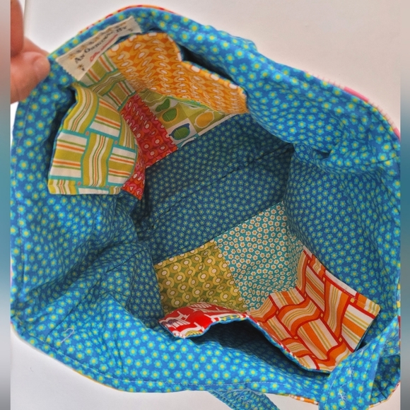 π Funky, colorful patchwork handmade bag - Picture 7 of 8